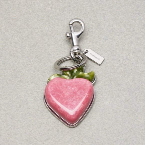 NWT Coachtopia Coach Strawberry Bag Charm Fruit 70% Recycled Resin FOB Keychain - Picture 2 of 15